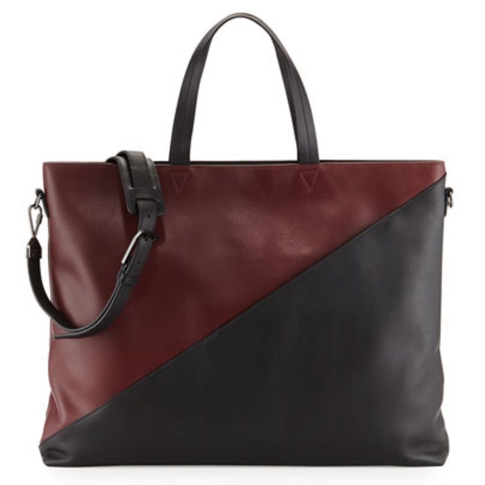 Time’s Arrow Infinite Colorblock Leather Satchel Bag Detachable Strap Orig. $695